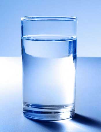 a glass water